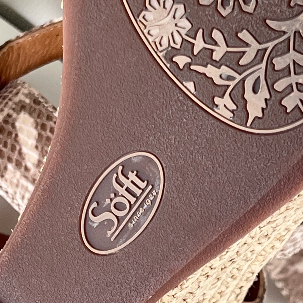 Sofft brand Inez Espadrille Wedge Espadrille Snake Print Sandals Size 11 - Picture 13 of 15